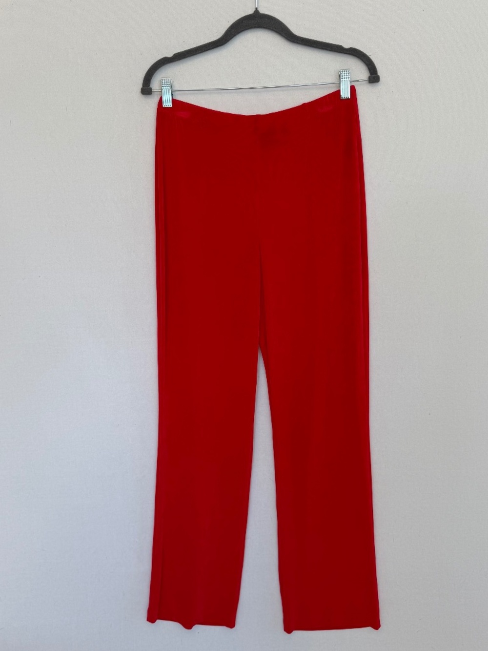 CHICO’S TRAVELERS Women’s Size 1 Tall US Medium Red Pull On Straight Leg Pants